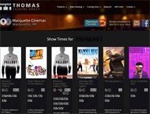 Tablet Screenshot of marquettecinemas.com